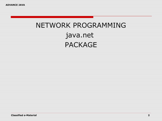 Java Networking | PPT | Computer Networking | Computing