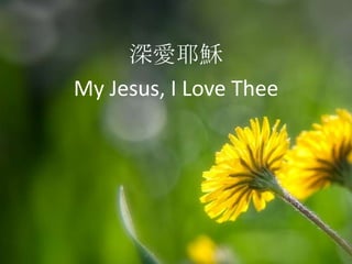 深愛耶穌
My Jesus, I Love Thee

 