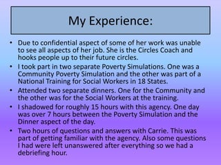 My job shadow experience and professional interview | PPTX