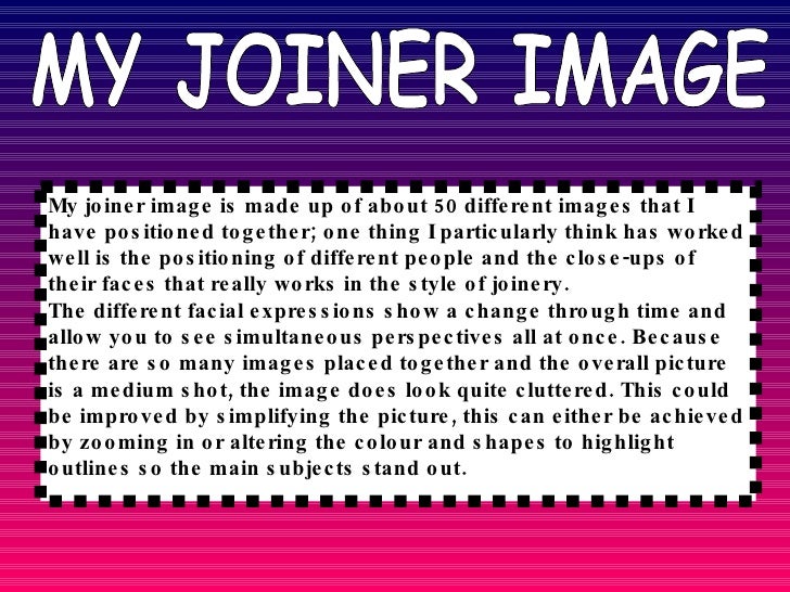 My Joiner Image and Analysis K.Brett
