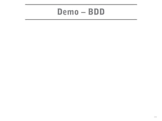 Demo – BDD
31
 