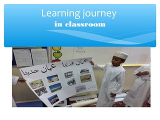Learning journey
in classroom
 