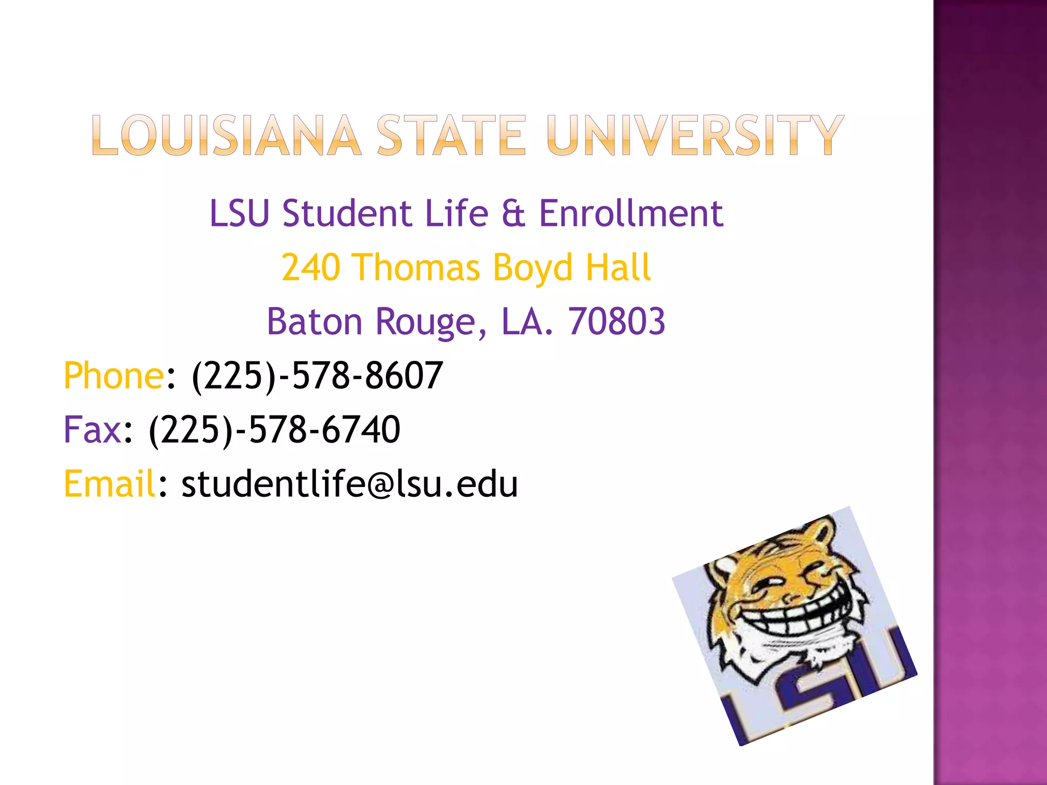 Mykeylea jackson lsu presentation PPTX