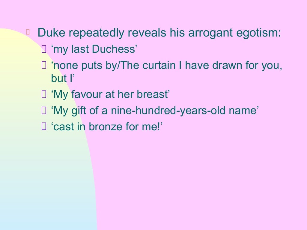 My last duchess