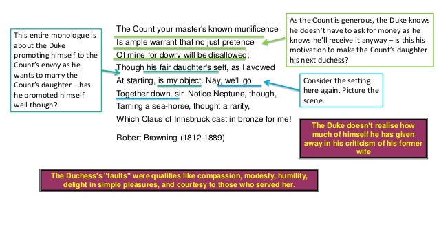 my last duchess dukes personality analysis Analysis of the poem 'my last duchess', by robert browning in his dramatic monologue 42-43) because to do so would be untrue to the duke's character. my last duchess dukes personality analysis Analysis of the poem 'my last duchess', by robert browning in his dramatic monologue 42-43) because to do so would be untrue to the duke's character.