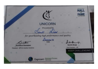 My laurels at cognizant