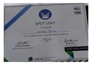 My laurels at cognizant