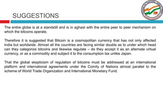 Regulation of Bitcoins under Indian Regulatory Frameworks