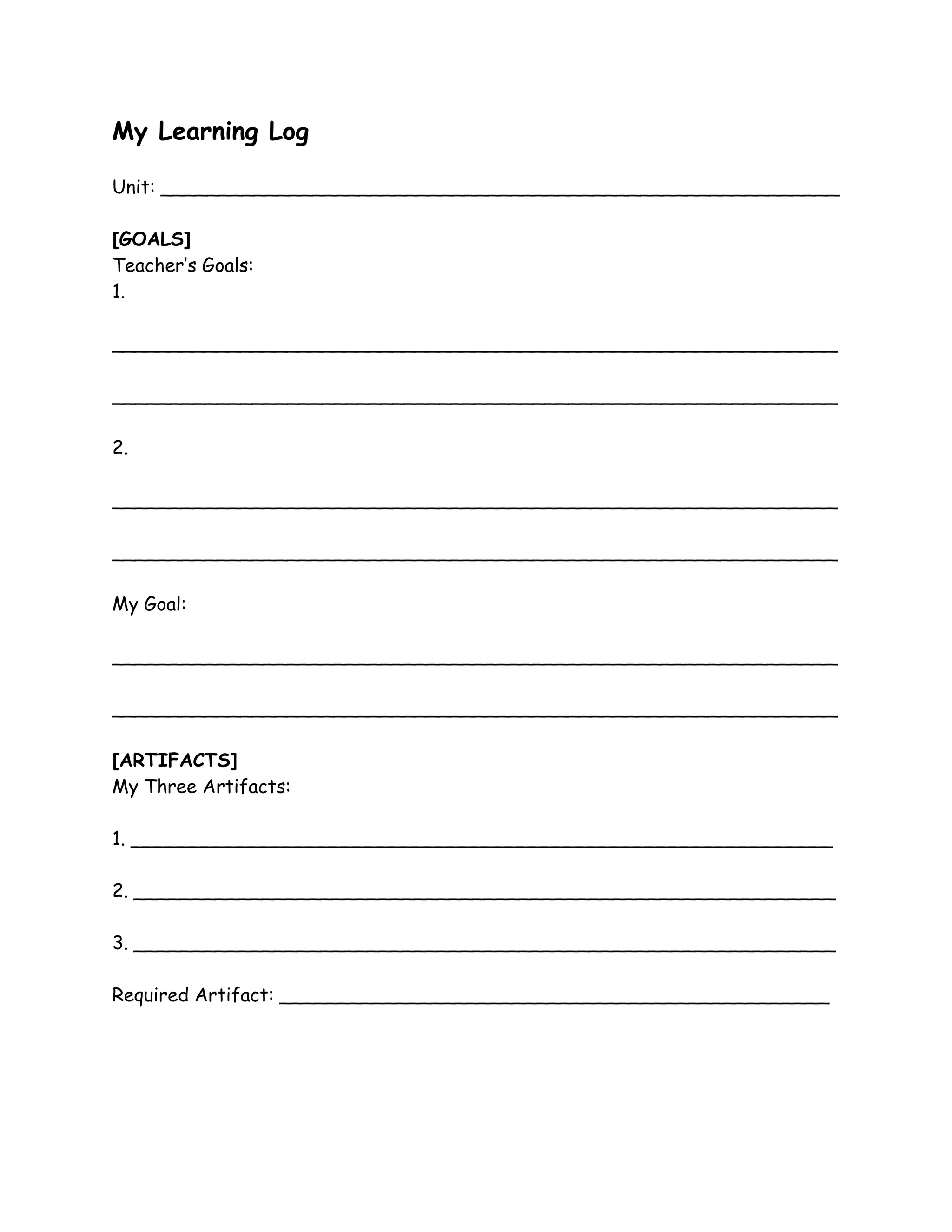 My Learning Log | DOC