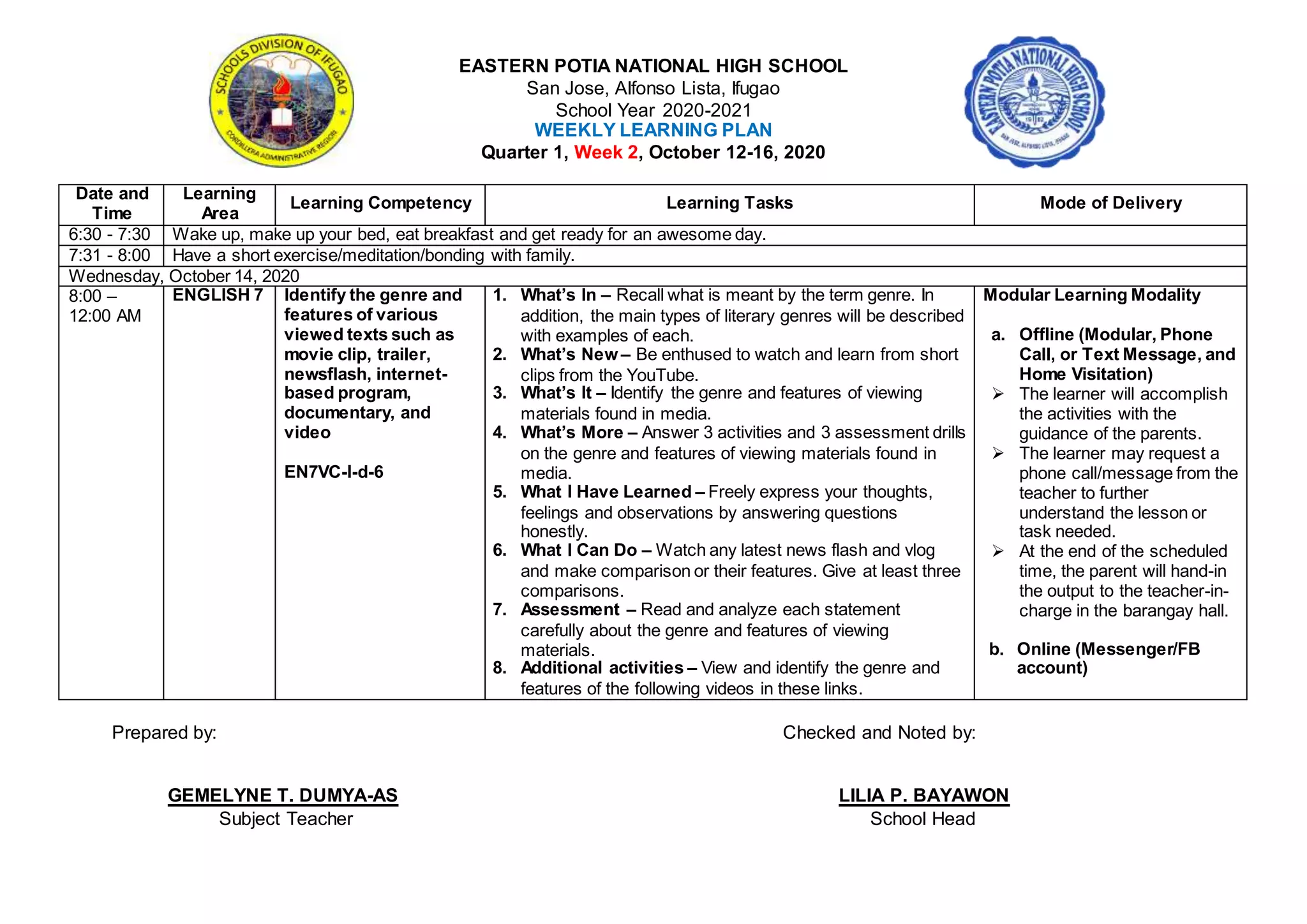 MY LEARNING PLAN IN ENGLISH 7 S.Y. 2020-2021.docx