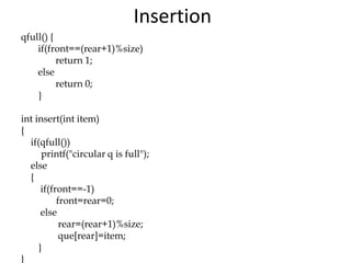 My lectures circular queue | PPTX | Programming Languages | Computing
