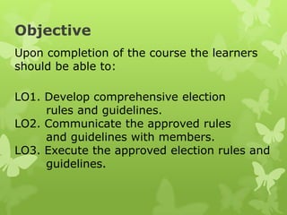 Rules Formulation Lecture for Cooperatives | PPT
