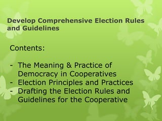 Rules Formulation Lecture for Cooperatives | PPT