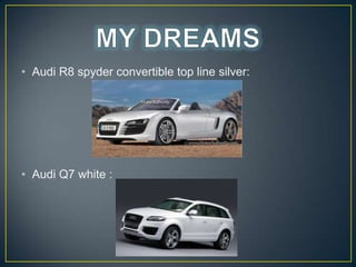 ? Audi R8 spyder convertible top line silver:

? Audi Q7 white :

 