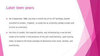 life of Gandhi | PPTX