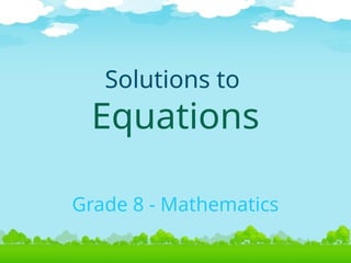 MY LINEAR EQUATION PPT.pptx. Solving of linear equation | PPTX