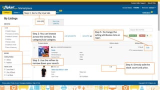 How to Update Listings with a Bulk Upload
Step 2: Click on
Download
selected results
Step 1:Select the
listings you want
to make live
 