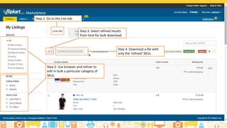 How to Edit the Price and Stock Details for Live Listings
 