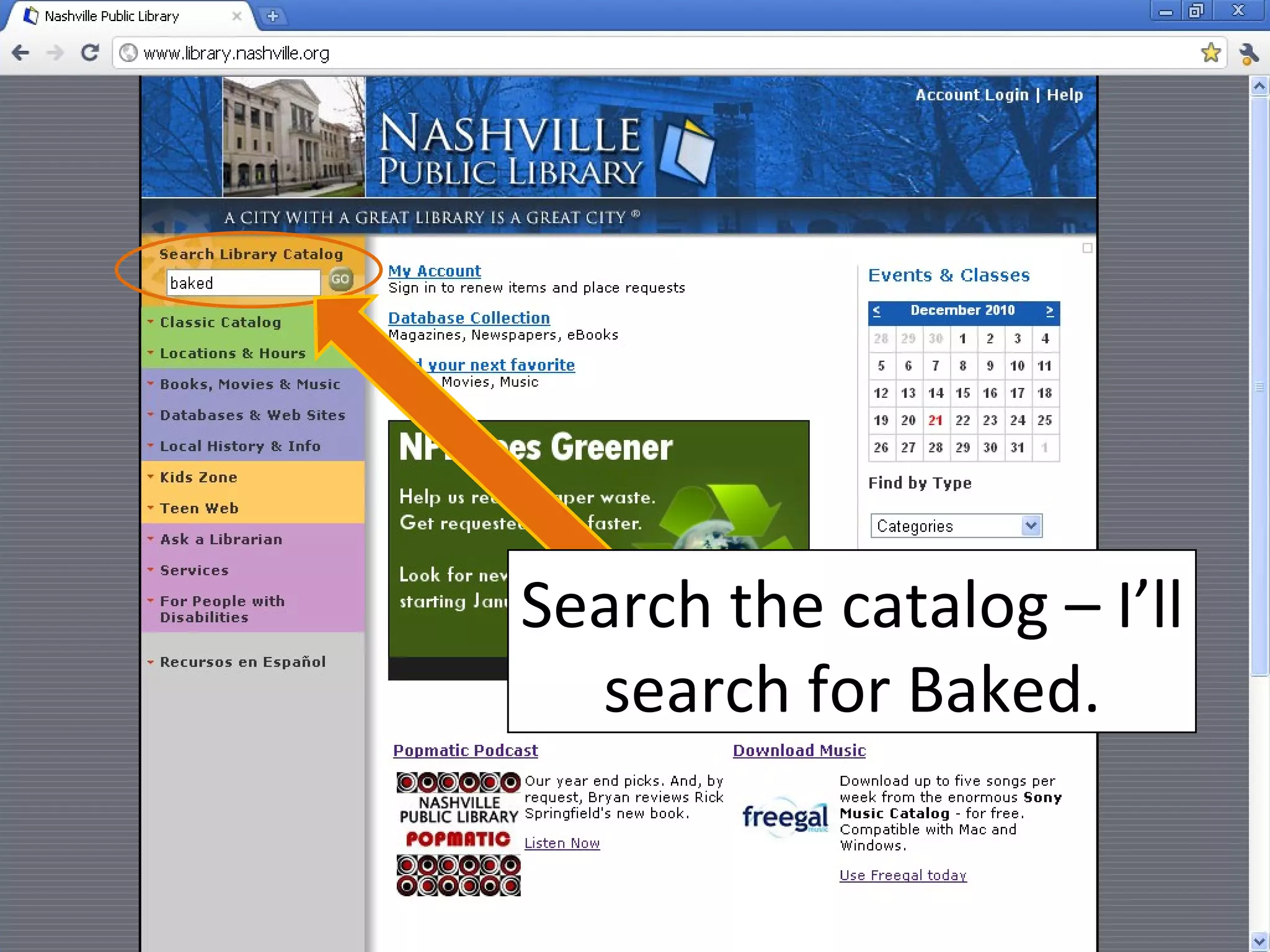 My Lists Encore Catalog PPT