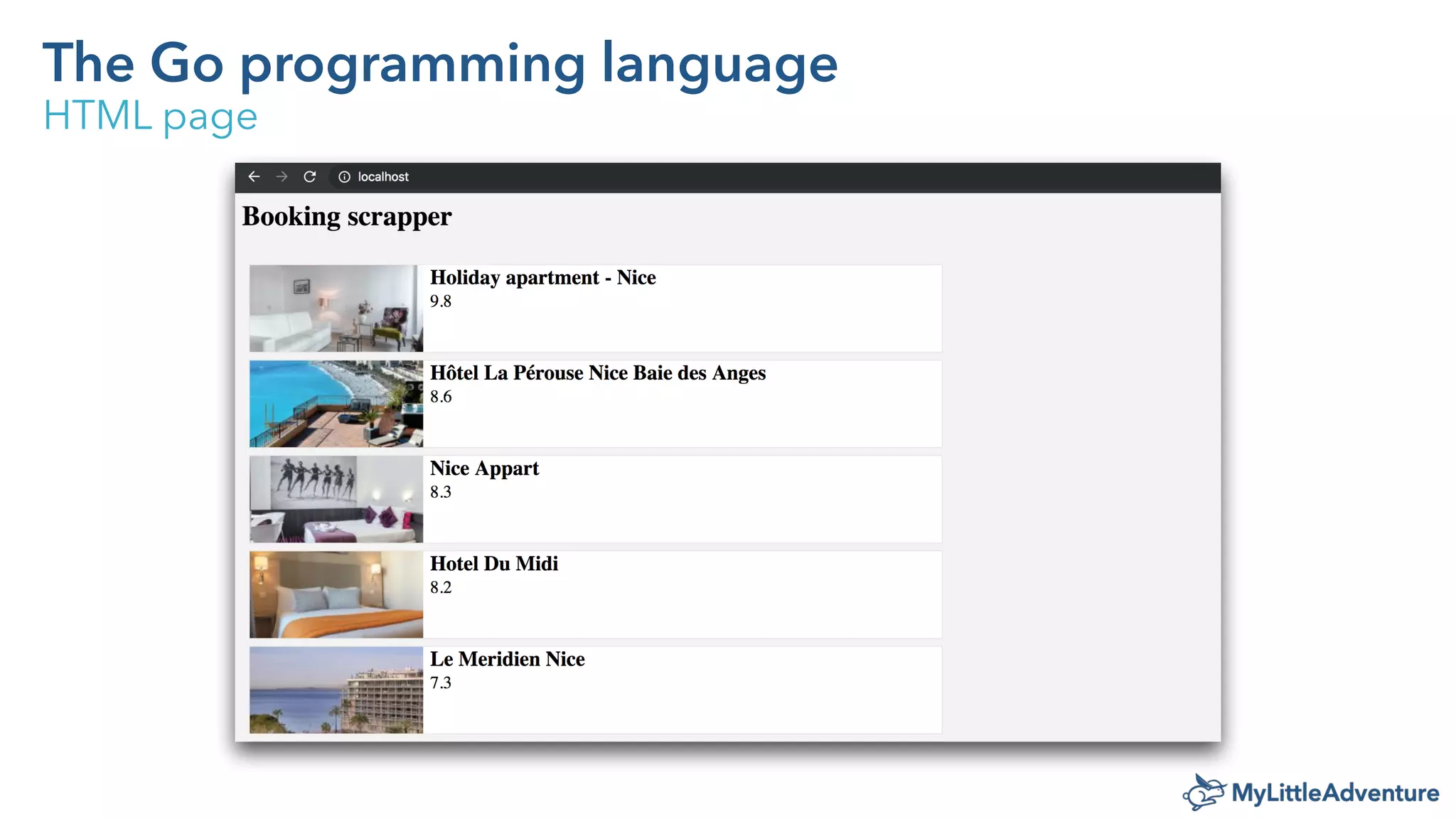 The Go programming language
HTML page
 