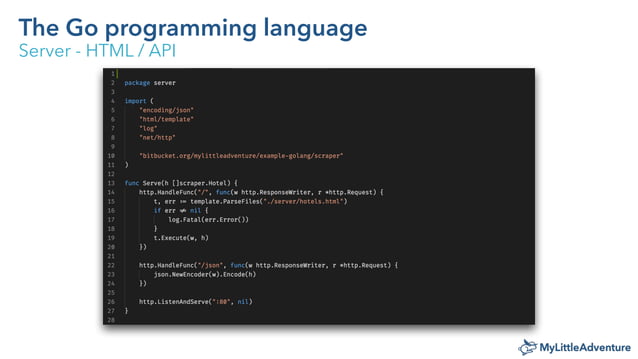 The Go programming language - Intro by MyLittleAdventure | PPT