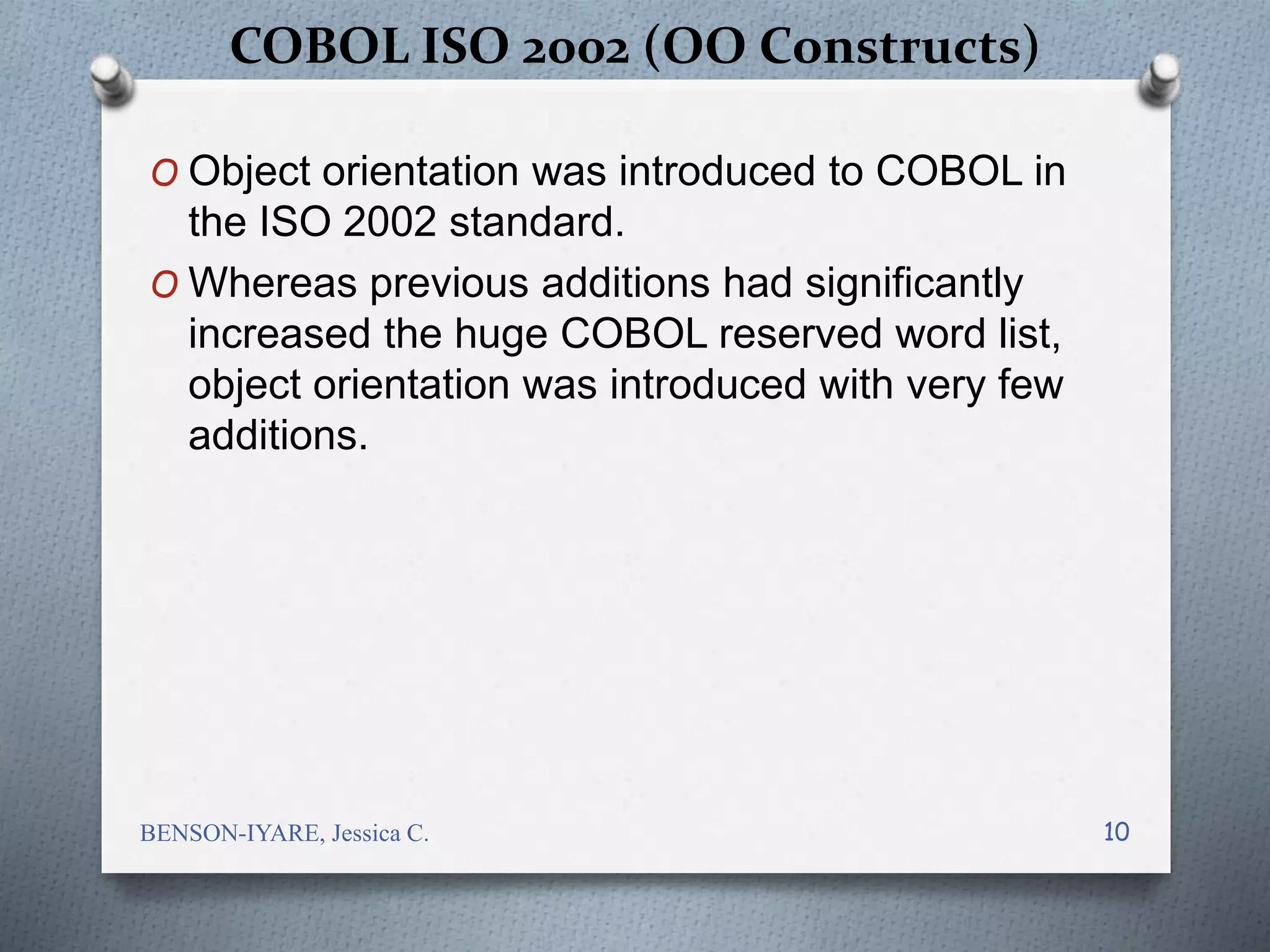 Introduction to cobol programming language ppt