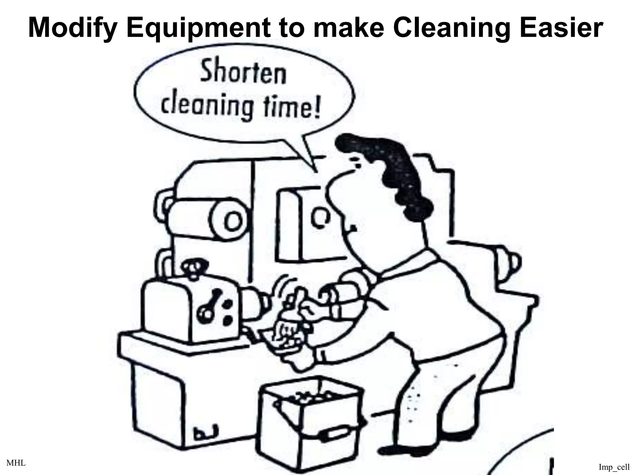 Modify Equipment to make Cleaning Easier
Imp_cellMHL
 