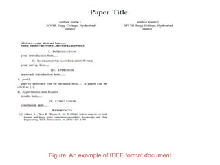 Figure: An example of IEEE format document
 