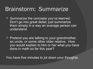 My Math Journey | PPT