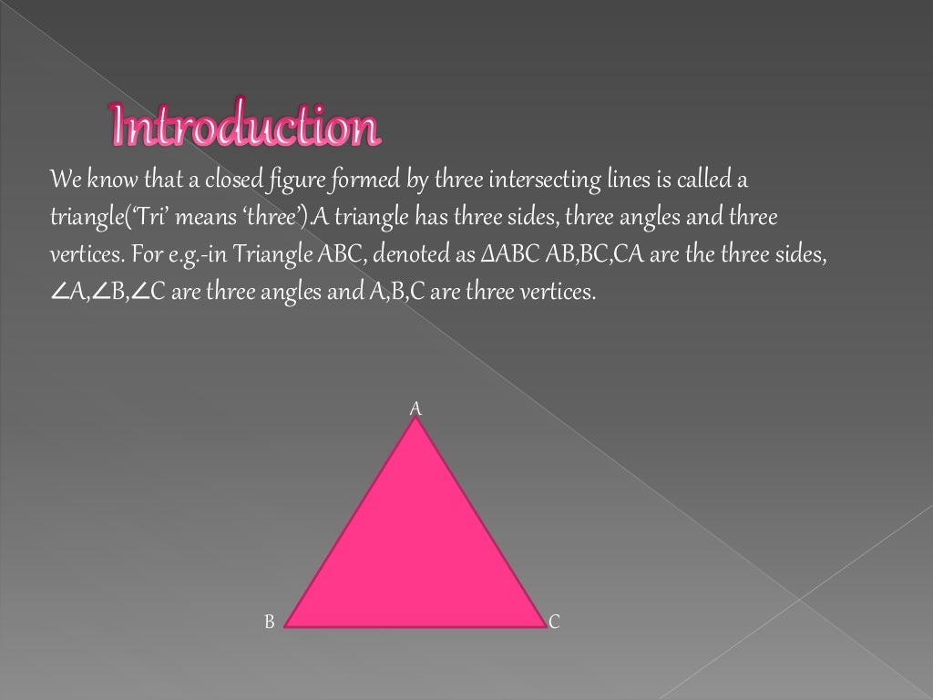 ppt presentation on triangles for class 9