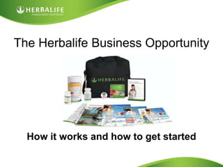 The Herbalife Business Opportunity




  How it works and how to get started

                           Created by Tomas Laszlo. Some rights reserved: Attribution No Derivatives (CC-BY-ND)
 