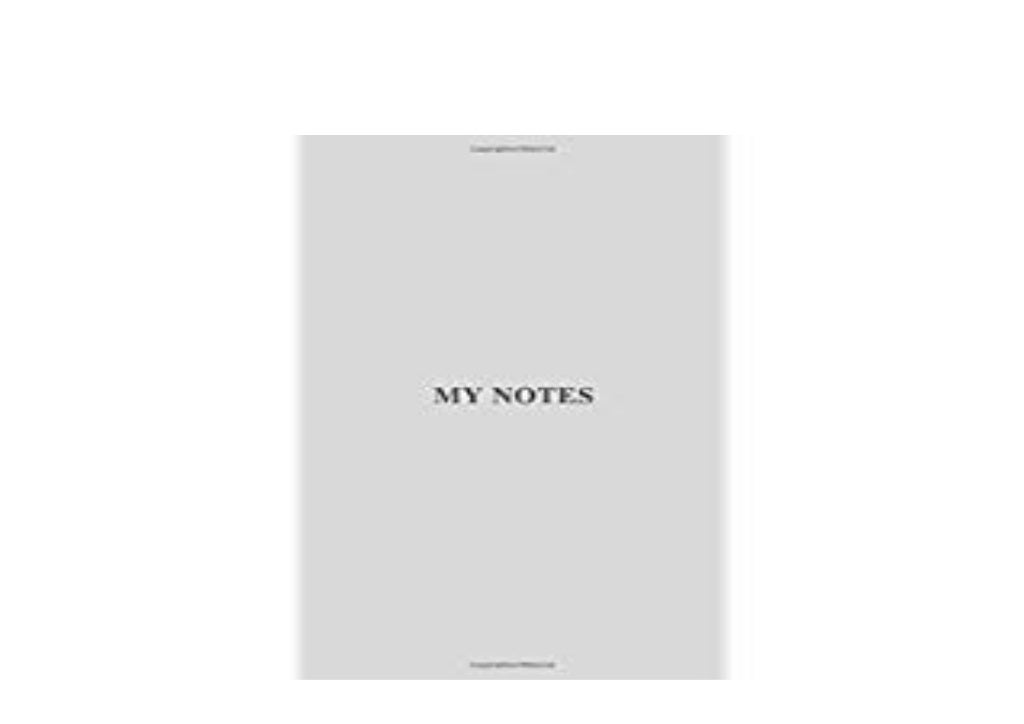 FREE_DOWNLOAD LIBRARY My Minimalist Notes Notebook Unlined Notebooks
