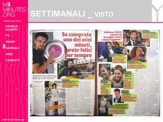 SETTIMANALI _ VISTO
  DANIELE
  ALBERTI

  TV

  RADIO

  GIORNALI

  WEB

  CONTATTI




www.myminutes.org
 