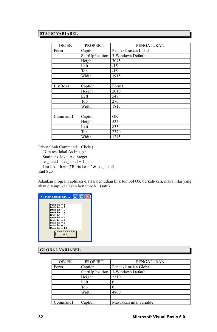 My Modul Visual Basic 6 0