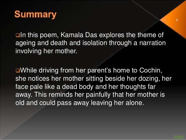 To My Mother Poem Summary