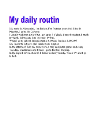 My daily routine | DOC