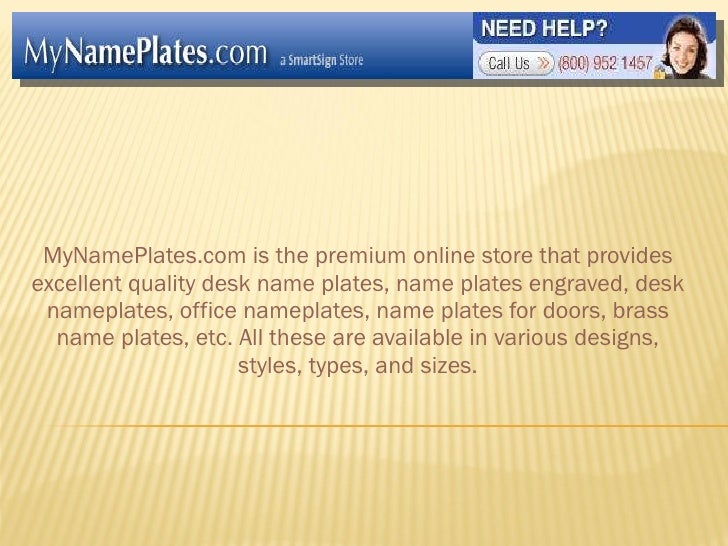 Mynameplates Com Provides High Quality Desk Name Plates