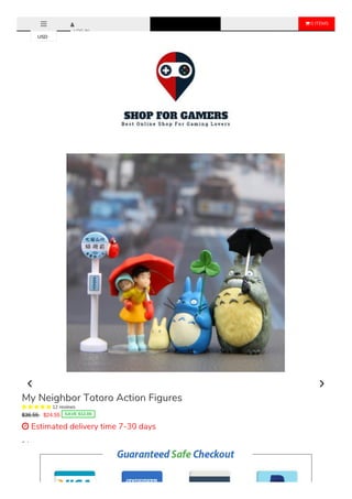  0 ITEMS
LOG IN
Color
Style 2
Sale Ends Once The Timer Hits Zero!
My Neighbor Totoro Action Figures
     12 reviews
$36.55 $24.55 SAVE $12.00
 Estimated delivery time 7-30 days
USD
 