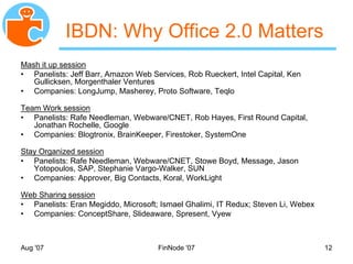 MyNet Social Networking Backupslides Nov 2007