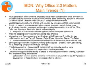 MyNet Social Networking Backupslides Nov 2007