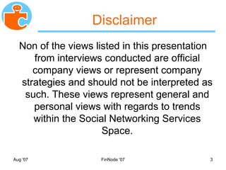 MyNet Social Networking Backupslides Nov 2007
