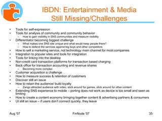 MyNet Social Networking Backupslides Nov 2007
