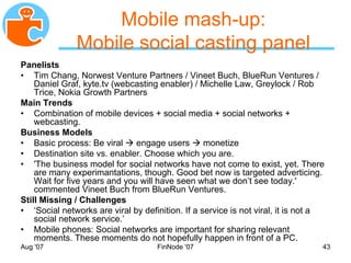 MyNet Social Networking Backupslides Nov 2007