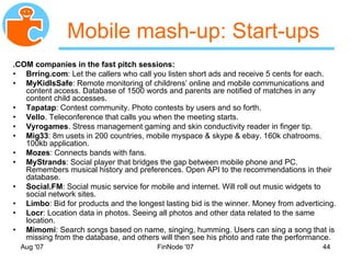 MyNet Social Networking Backupslides Nov 2007