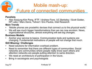 MyNet Social Networking Backupslides Nov 2007