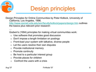 MyNet Social Networking Backupslides Nov 2007