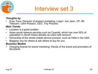 MyNet Social Networking Backupslides Nov 2007