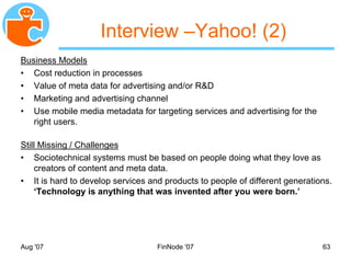 MyNet Social Networking Backupslides Nov 2007