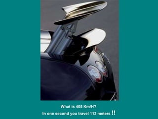 What is 405 Km/H?  In one second you travel 113 meters  !! 