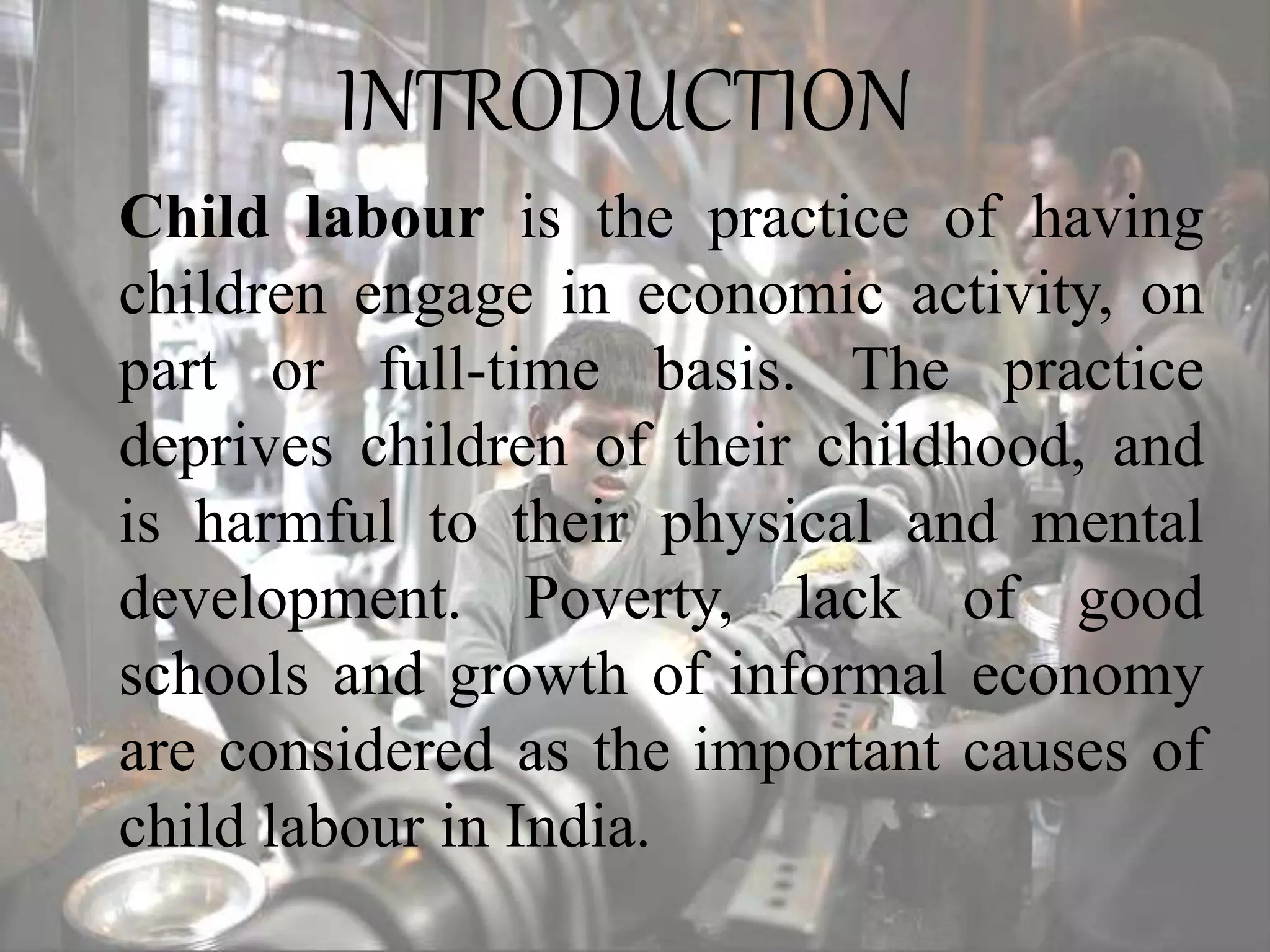 Presentation on Child labour in India | PPTX